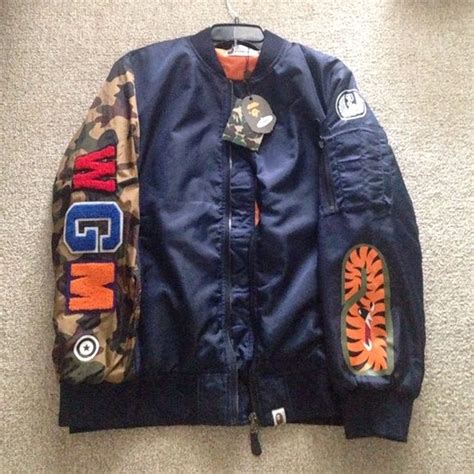 replica bape bomber jacket|bape jackets real.